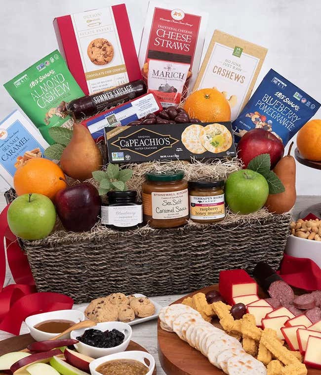 Fresh Fruit and Hors D'oeuvres Basket