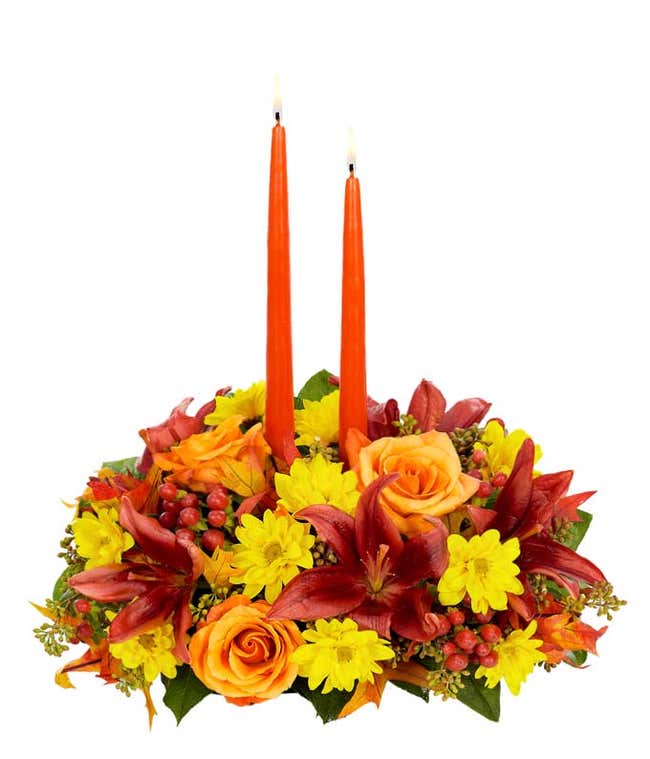 Thanksgiving rose centerpiece