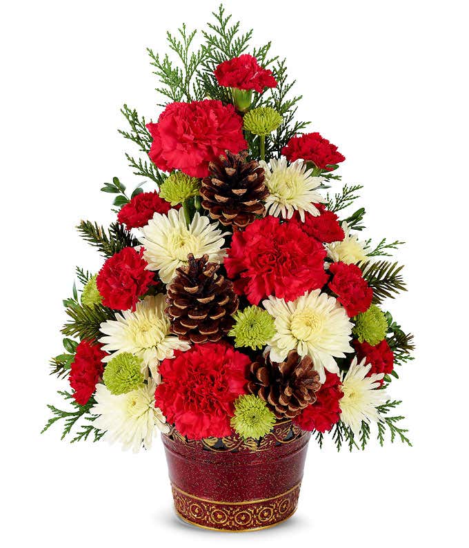 Mini potted Christmas flower tree