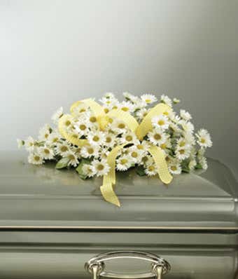Yellow flower children's casket spray