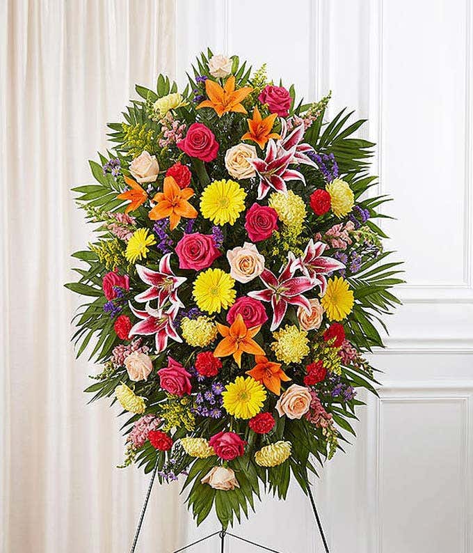 Multicolor Bright Sympathy Standing Spray