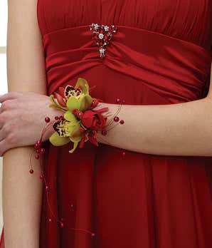 Rockin' Red Wrist Corsage