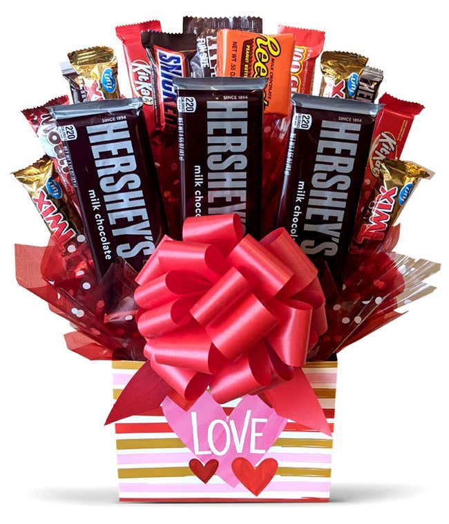 Valentine's Day candy bouquet