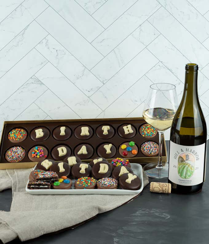 Birthday Oreos & White Wine Gift Box