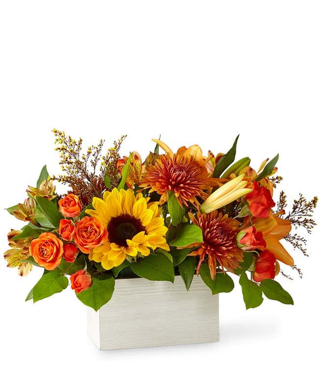 Golden Sunflower Basket