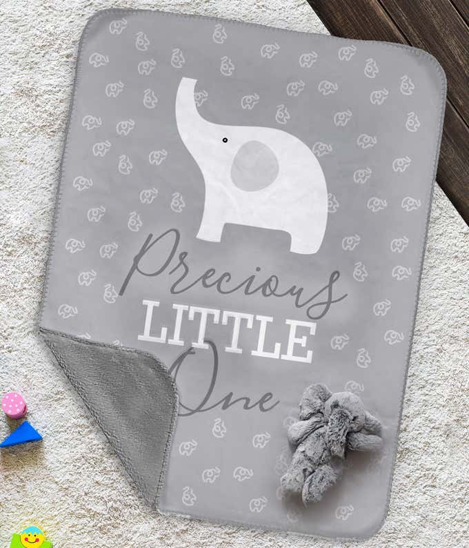 Baby Blanket & Stuffed Elephant Set